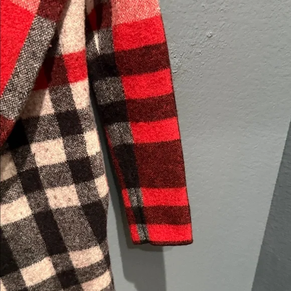 NWOT Anthropologie Field Flower Wool Plaid Sweater  Cardigan Hoodie Coat Sz XS - Picture 6 of 14